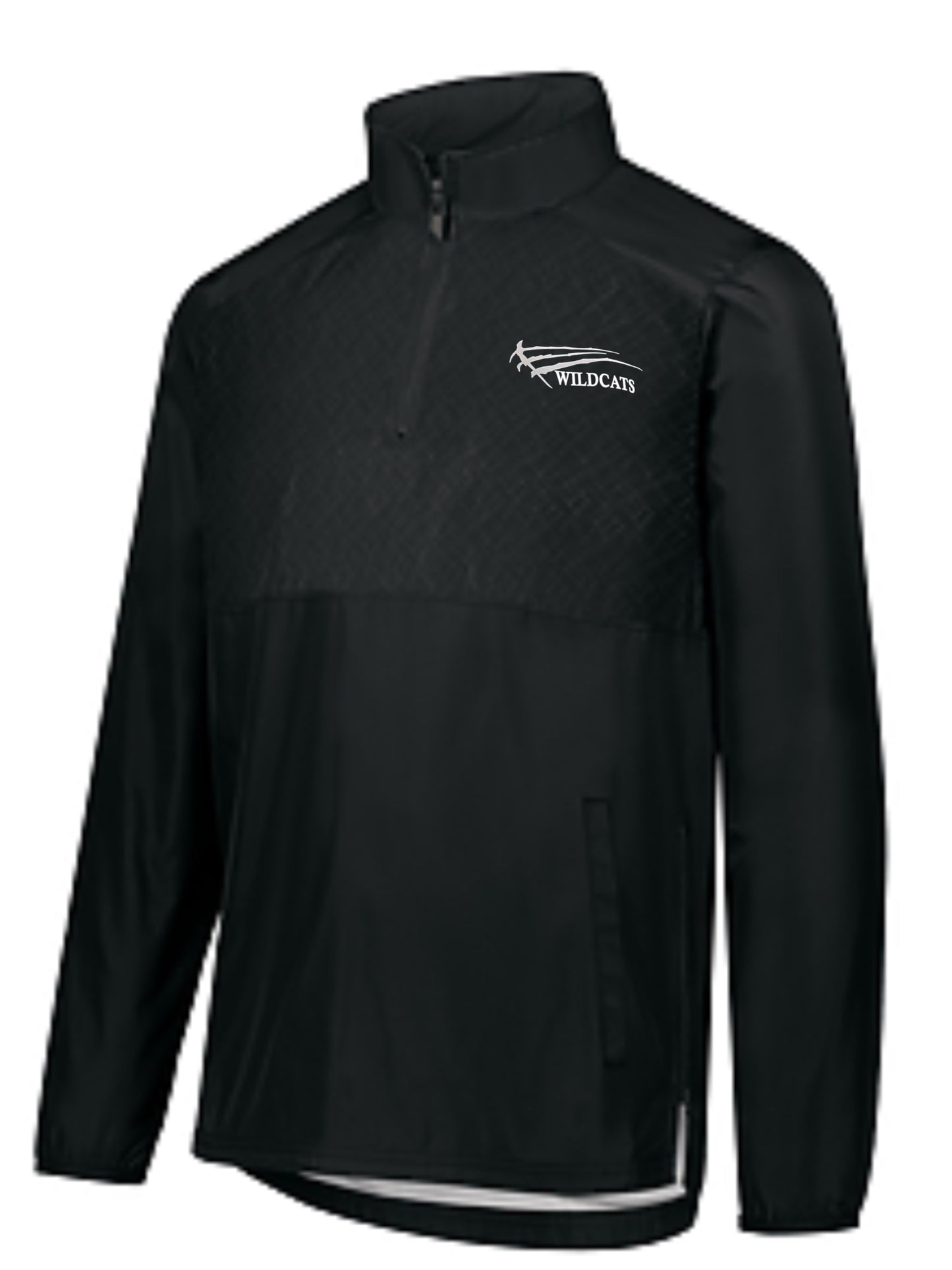 Men's Black 1/4 Zip Pullover with E-logo
