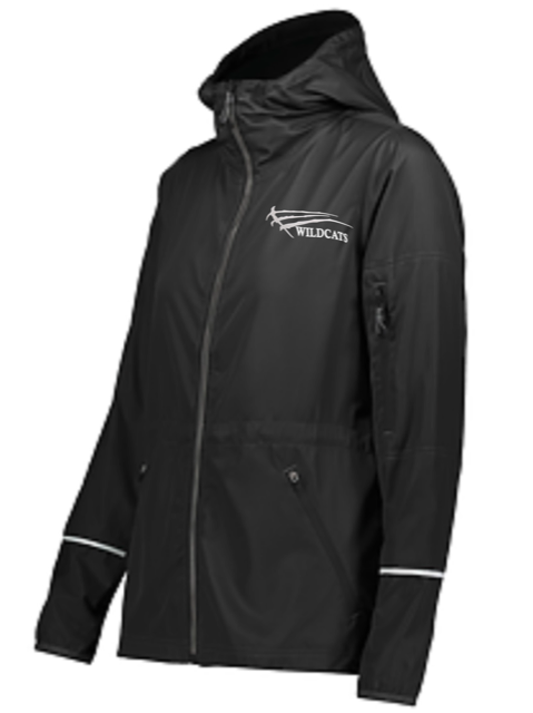 Women's Black Zip-Up Jacket with E-logo
