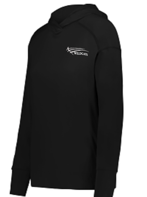 Women's Black Soft-Knit Hoodie with E-logo